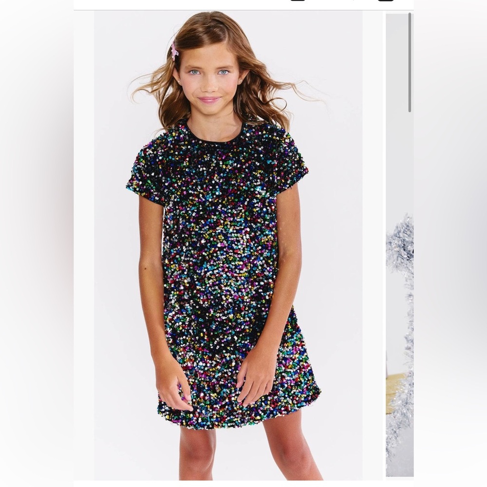 Lola + The Boys SHIMMER STARDUST SEQUIN DRESS Size 10